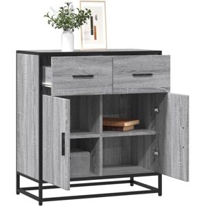 vidaXL Sideboard Grey Sonoma 68x35x76 cm Engineered Wood and Metal - Sideboard vidaXL Sideboard Grey Sonoma 68x35x76 cm Engineered Wood and Metal - Sideboard