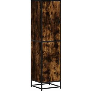 vidaXL Highboard Smoked Oak 35.5x35x139 cm Engineered Wood and Metal vidaXL Highboard Smoked Oak 35.5x35x139 cm Engineered Wood and Metal