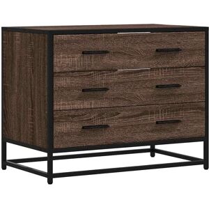 vidaXL Brown Oak Drawer Cabinet - 70x41x56 cm - Storage Furniture vidaXL Brown Oak Drawer Cabinet - 70x41x56 cm - Storage Furniture