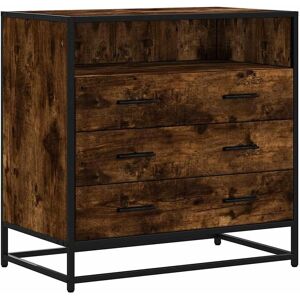 vidaXL Smoked Oak 70x41x70 cm Drawer Cabinet - Engineered Wood vidaXL Smoked Oak 70x41x70 cm Drawer Cabinet - Engineered Wood