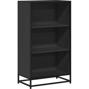vidaXL Book Cabinet Black 60x35x76 cm Engineered Wood - Book Cabinet vidaXL Book Cabinet Black 60x35x76 cm Engineered Wood - Book Cabinet