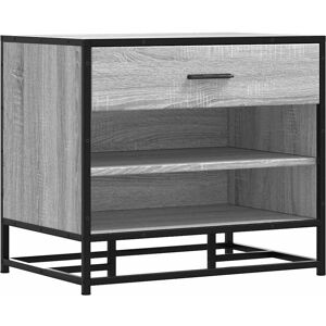 vidaXL Grey Sonoma Shoe Bench - Entryway Shoe Rack - Durable Engineered Wood vidaXL Grey Sonoma Shoe Bench - Entryway Shoe Rack - Durable Engineered Wood