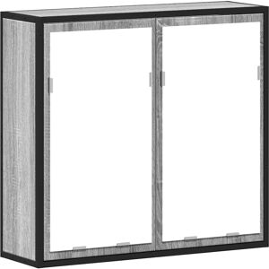 vidaXL Bathroom Mirror Cabinet - Grey Sonoma - 65x20x60 cm - Wall Mounted Storage vidaXL Bathroom Mirror Cabinet - Grey Sonoma - 65x20x60 cm - Wall Mounted Storage