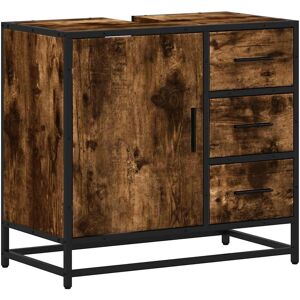 vidaXL Sonoma Oak Bathroom Sink Cabinet - Bathroom Sink Cabinet vidaXL Sonoma Oak Bathroom Sink Cabinet - Bathroom Sink Cabinet