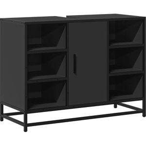 vidaXL Bathroom Sink Cabinet - Black - 80x33x60 cm - Bathroom Furniture Set vidaXL Bathroom Sink Cabinet - Black - 80x33x60 cm - Bathroom Furniture Set