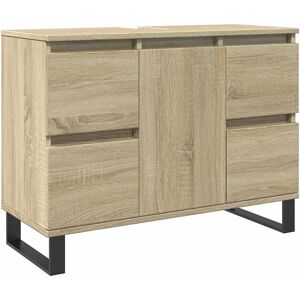 vidaXL Bathroom Cabinet Sonoma Oak 80x33x60 cm Engineered Wood - Bathroom Cabinet vidaXL Bathroom Cabinet Sonoma Oak 80x33x60 cm Engineered Wood - Bathroom Cabinet