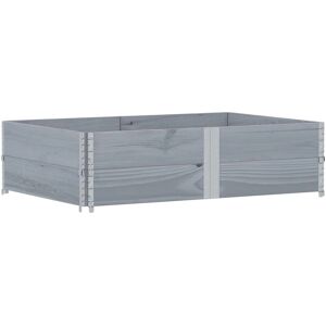 vidaXL Garden Planter - 150x100 cm Grey Solid Wood Pine - Garden Planter vidaXL Garden Planter - 150x100 cm Grey Solid Wood Pine - Garden Planter