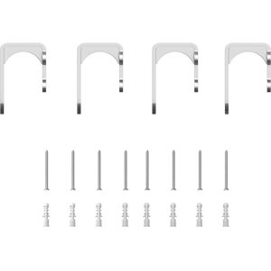 vidaXL Barn Door Bypass Brackets - Stainless Steel - 4 pcs vidaXL Barn Door Bypass Brackets - Stainless Steel - 4 pcs