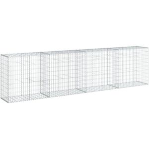 vidaXL 400x50x100 cm Verzinktes Eisen Gabionenkorb mit Abdeckung - Gabionenart vidaXL 400x50x100 cm Verzinktes Eisen Gabionenkorb mit Abdeckung - Gabionenart