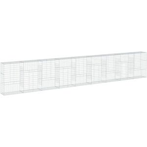 vidaXL Verzinkt-Gabionen mit Abdeckung 900x50x150cm vidaXL Verzinkt-Gabionen mit Abdeckung 900x50x150cm