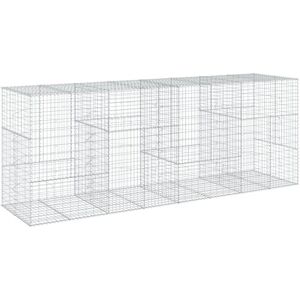 vidaXL Gabionkurv med deksel 400x100x150 cm - Gabion opphøyd bed vidaXL Gabionkurv med deksel 400x100x150 cm - Gabion opphøyd bed