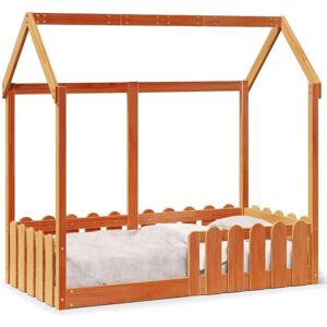 VIDAXL Børneseng ramme - Husform, Holdbart grantræ, Lav sikkerhed, 70x140cm - Børneseng VIDAXL Børneseng ramme - Husform, Holdbart grantræ, Lav sikkerhed, 70x140cm - Børneseng