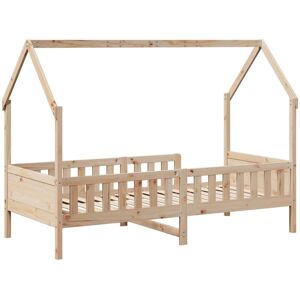 vidaXL Kids' House Bed Frame - Brown, 80x200cm - Bed vidaXL Kids' House Bed Frame - Brown, 80x200cm - Bed