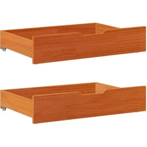 vidaXL Under-Bed Storage Drawers - Wax Brown - 80 x 55 x 16 cm vidaXL Under-Bed Storage Drawers - Wax Brown - 80 x 55 x 16 cm