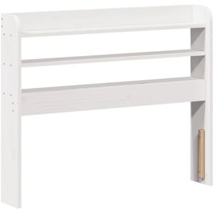 vidaXL White Headboard with Shelves - Bed Headboard 100x16x82 cm vidaXL White Headboard with Shelves - Bed Headboard 100x16x82 cm