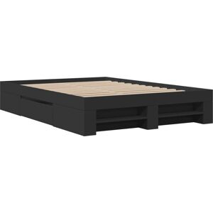 vidaXL Bed Frame Black 150x200 cm - Bed Frame vidaXL Bed Frame Black 150x200 cm - Bed Frame