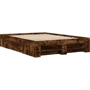 vidaXL Sengestel Røgfak Egetræ 135x190 cm - Sengestel vidaXL Sengestel Røgfak Egetræ 135x190 cm - Sengestel