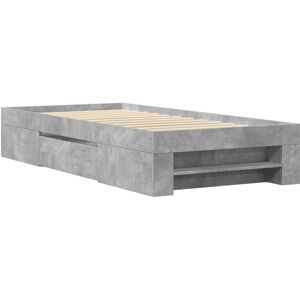 vidaXL 3295516 Bed Frame - Engineered Wood, Gray, 120x190cm - Bed Frame vidaXL 3295516 Bed Frame - Engineered Wood, Gray, 120x190cm - Bed Frame