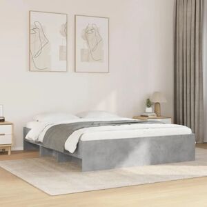vidaXL Bed Frame Concrete Grey 160x200 cm Engineered Wood - Bed Frame with Storage vidaXL Bed Frame Concrete Grey 160x200 cm Engineered Wood - Bed Frame with Storage