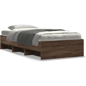 vidaXL Sengekammer Mørk Eg - Med Opbevaringsrum - 140x190 cm vidaXL Sengekammer Mørk Eg - Med Opbevaringsrum - 140x190 cm