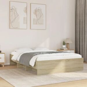 vidaXL Sonoma Oak 120x190 cm Bed Frame - Engineered Wood vidaXL Sonoma Oak 120x190 cm Bed Frame - Engineered Wood