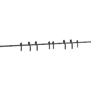 vidaXL Stahl Schwarz Schiebetürbeschlag-Set 183/200/400 cm vidaXL Stahl Schwarz Schiebetürbeschlag-Set 183/200/400 cm