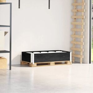 vidaXL Black 100x50 cm Pallet Collars - Pallet Collars vidaXL Black 100x50 cm Pallet Collars - Pallet Collars