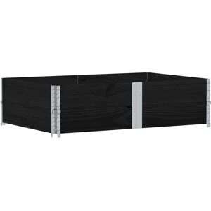 vidaXL Pallet Collars Black 150x100 cm 2 pcs for Garden Raised Bed - Pallet Collar vidaXL Pallet Collars Black 150x100 cm 2 pcs for Garden Raised Bed - Pallet Collar