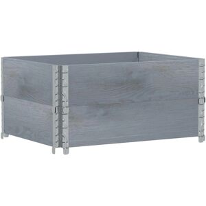 vidaXL Garden Planter - 80x60 cm, Grey, Solid Pine, Outdoor vidaXL Garden Planter - 80x60 cm, Grey, Solid Pine, Outdoor