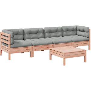vidaXL 5-Tlg. Garten-Sofagarnitur Mit Kissen Kiefernholz Imprägniert vidaXL 5-Tlg. Garten-Sofagarnitur Mit Kissen Kiefernholz Imprägniert