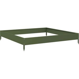 vidaXL Garden Raised Bed Olive green Steel - Garden Raised Bed vidaXL Garden Raised Bed Olive green Steel - Garden Raised Bed