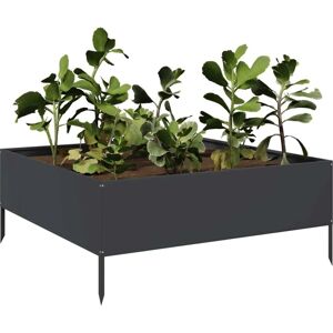vidaXL Garden Raised Bed Black Steel - Garden Raised Bed vidaXL Garden Raised Bed Black Steel - Garden Raised Bed