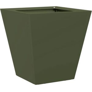 vidaXL Olive Green Steel Garden Planter - 30x30x30 cm vidaXL Olive Green Steel Garden Planter - 30x30x30 cm