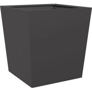 vidaXL Black 50x50x50 cm Steel Garden Planter - Garden Type vidaXL Black 50x50x50 cm Steel Garden Planter - Garden Type
