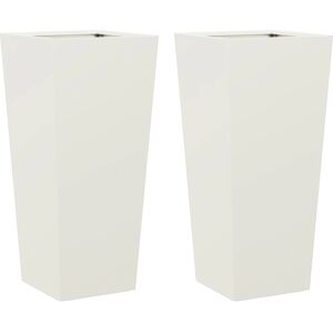 vidaXL Garden Planters Steel 2 pcs 35x35x75 cm - Garden Planters vidaXL Garden Planters Steel 2 pcs 35x35x75 cm - Garden Planters