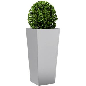 vidaXL Garden Planter 35x35x75 cm Galvanised Steel - Garden Planter vidaXL Garden Planter 35x35x75 cm Galvanised Steel - Garden Planter