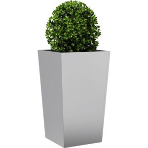 vidaXL Garden Planters 45x45x75 cm 2 pcs Galvanised Steel - Garden Planter vidaXL Garden Planters 45x45x75 cm 2 pcs Galvanised Steel - Garden Planter
