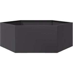 vidaXL Garden Planter Black Hexagon Steel - Garden Planter vidaXL Garden Planter Black Hexagon Steel - Garden Planter