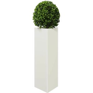 vidaXL White Triangular Steel Garden Planter - Garden Type vidaXL White Triangular Steel Garden Planter - Garden Type