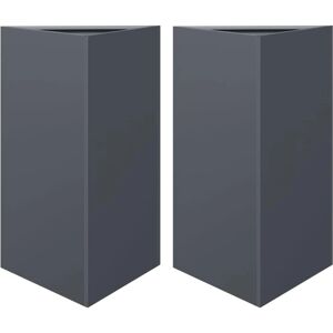 vidaXL Garden Planters Steel Triangular 50x43x75 cm Antracite vidaXL Garden Planters Steel Triangular 50x43x75 cm Antracite