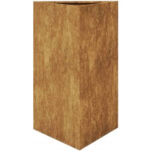 vidaXL Garden Planter Triangular Weatherproof Steel Brown - Garden Planter vidaXL Garden Planter Triangular Weatherproof Steel Brown - Garden Planter