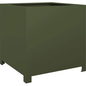 vidaXL Garden Planter Olive Green Steel - Garden Planter vidaXL Garden Planter Olive Green Steel - Garden Planter