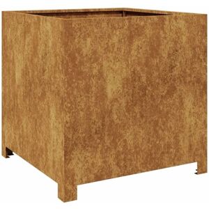 vidaXL Garden Planter 50x50x50 cm Corten Steel - Garden Planter vidaXL Garden Planter 50x50x50 cm Corten Steel - Garden Planter