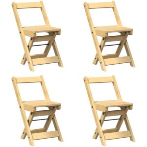 vidaXL 4pcs Foldable Pine Wood Dining Chairs - Dining Chairs vidaXL 4pcs Foldable Pine Wood Dining Chairs - Dining Chairs