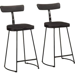 vidaXL Gavin Bar Stool - Black - Dining Room Chair - 49x43x88 cm vidaXL Gavin Bar Stool - Black - Dining Room Chair - 49x43x88 cm