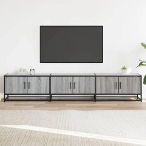 vidaXL 240x35x41 cm Grey Sonoma Engineered Wood TV Cabinet - TV Type vidaXL 240x35x41 cm Grey Sonoma Engineered Wood TV Cabinet - TV Type