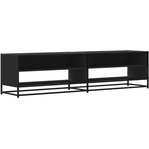 vidaXL TV Cabinet Black 180.5x40x46 cm Engineered Wood - TV Cabinet vidaXL TV Cabinet Black 180.5x40x46 cm Engineered Wood - TV Cabinet