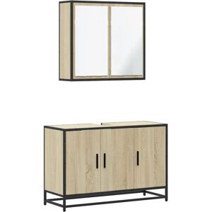 vidaXL Sonoma Oak 2-Piece Bathroom Furniture Set - Bathroom Type vidaXL Sonoma Oak 2-Piece Bathroom Furniture Set - Bathroom Type