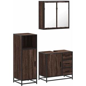 vidaXL 3-osainen kylpyhuonekalusarja Tumman tammi - Kylpyhuonekalut vidaXL 3-osainen kylpyhuonekalusarja Tumman tammi - Kylpyhuonekalut