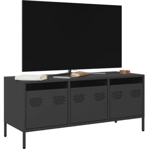 vidaXL TV Cabinet Black 101.5x39x43.5 cm Cold-rolled Steel - TV cabinet vidaXL TV Cabinet Black 101.5x39x43.5 cm Cold-rolled Steel - TV cabinet